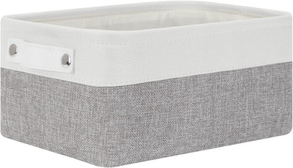 Bidtakay Small Storage Baskets [4-Pack] Fabric Bins for Baby Organizer Shelf Nursery Storage Collapsible Bins