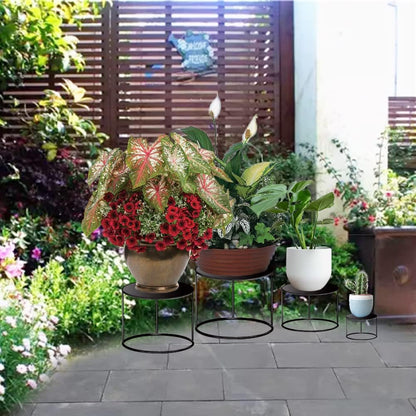 4 Pack Plant Stand Mid Century Modern Simple Small Plant Stand Indoor Outdoor for Heavy Plant Pots Multiple Height Size