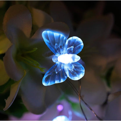 8 21.1ft 40 Butterfly String Lights,Twinkle Lights Lighting Mode Waterproof LED USB Plug in with Remote Control