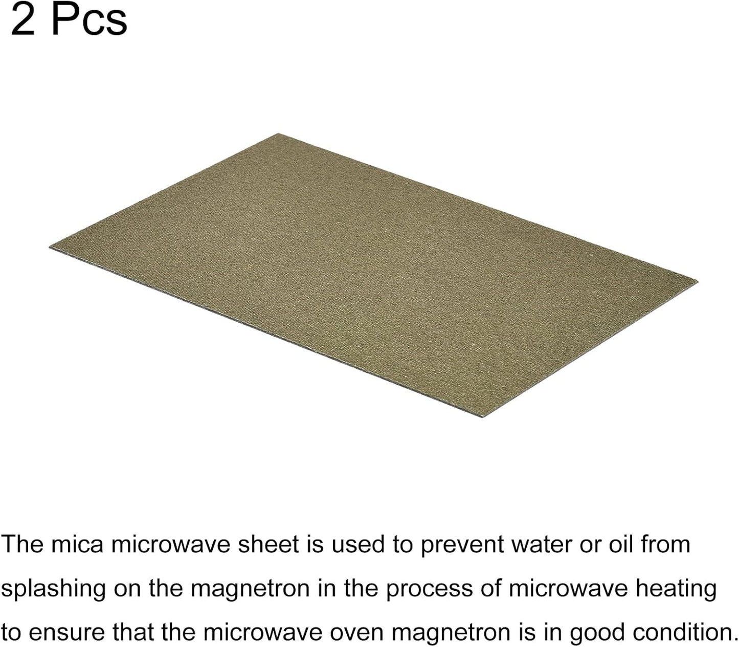 MECCANIXITY Microwave Oven Waveguide Cover Mica Repairing Plate, Pack of 2 for Kitchen 150x100x0.5mm