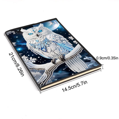 DCIDBEI Diamond Painting Owl A5 Notebook Kit for Adults - Modern Style, Multicolor, Non-Foldable