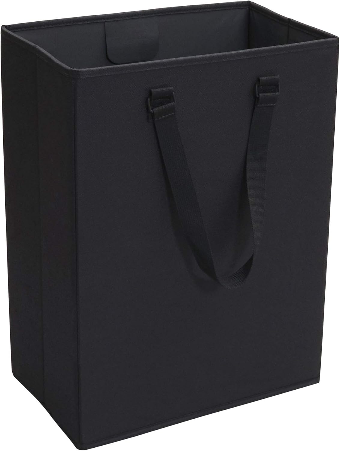 Household Essentials 600D The Recycler Bag, Compact Recycling Center, Polyester with Durable Chipboard Sides, Black