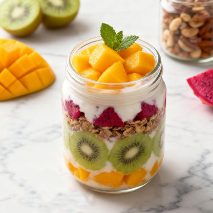 16oz 6 Pack Overnight Oats Containers with Lids, Wide Mouth Mason Jars with Lids, Glass Jars with Airtight lid for Chia