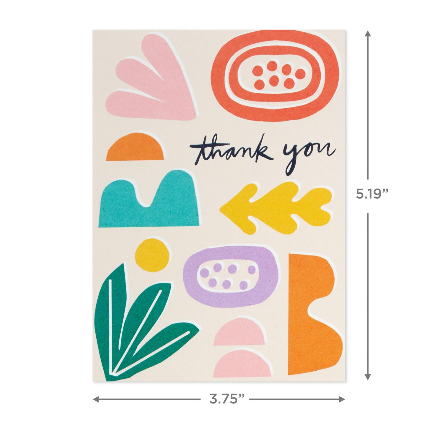 Hallmark Retro Thank You Card Assortment (24 Blank Cards with Envelopes) Orange, Yellow, Green, Pink