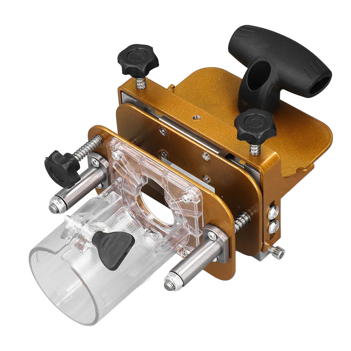 Router Mortising Jig, Stainless Steel 2 in 1 Woodworking Slotting Machine with Fastening Bracket for Furniture Joinery and Door Hinge Installation