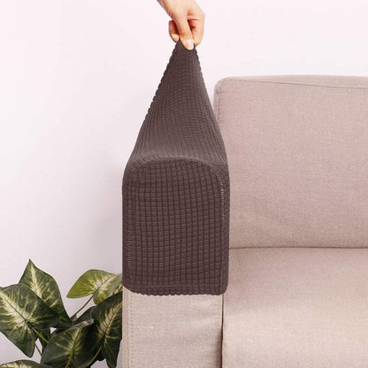 BESPORTBLE Furniture Armrest Protectors, Universal Elastic Sofa Stretch Armrest Cover, 2Pcs (Dark Coffee)