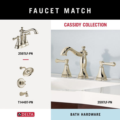 DELTA Cassidy 18 inch Glass Shelf With Towel Bar, Polished Nickel, Bathroom Accessories, 79710-PN