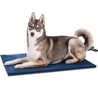 Pecute Cat Heating Pad Indoor, 6 Adjustable Temperature with Timer, Dog Heating Pad with Dual-Resistant Cable, Waterproof Layer, Heated Cat Bed Mat Blanket, Electric Pet Heated Pads for Cats Dogs