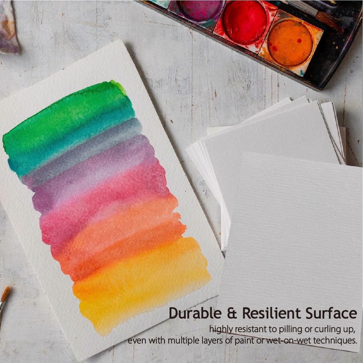 Anscher 30 Pack Heavyweight Cotton Watercolor Cards with Envelopes, 4 x 6 Inch Premium Blank Cards and Envelopes, Perfect for Painting or Card Making, Ideal for Christmas and Birthday Gifts