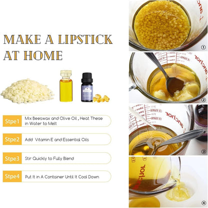 Grcdoyvl Natural White Beeswax Granules (5-Pound) | Unrefined Pure Material for DIY Projects | Candle Making, Skin Care, Lip Balm, Soap Base | Organic Beeswax Pellets