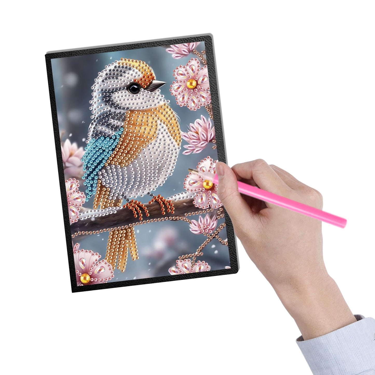 SHEGZHUC Diamond Painting Notebook Journal A5 Blank 14.5x21cm/5.7×8.26in Diamond Painting Composition Journaling Notebooks Notepad Sketchbook Diary Special Drills Girls Gifts || Hummingbirds Animal