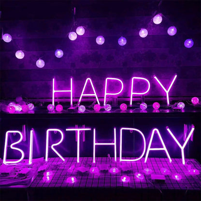Neon Purple LED Marquee Letter Lights, Light Up Letters Glitter Alphabet Letter Sign Battery Powered for Night Light Birthday Party Wedding Girls Gifts Home Bar Christmas Decoration