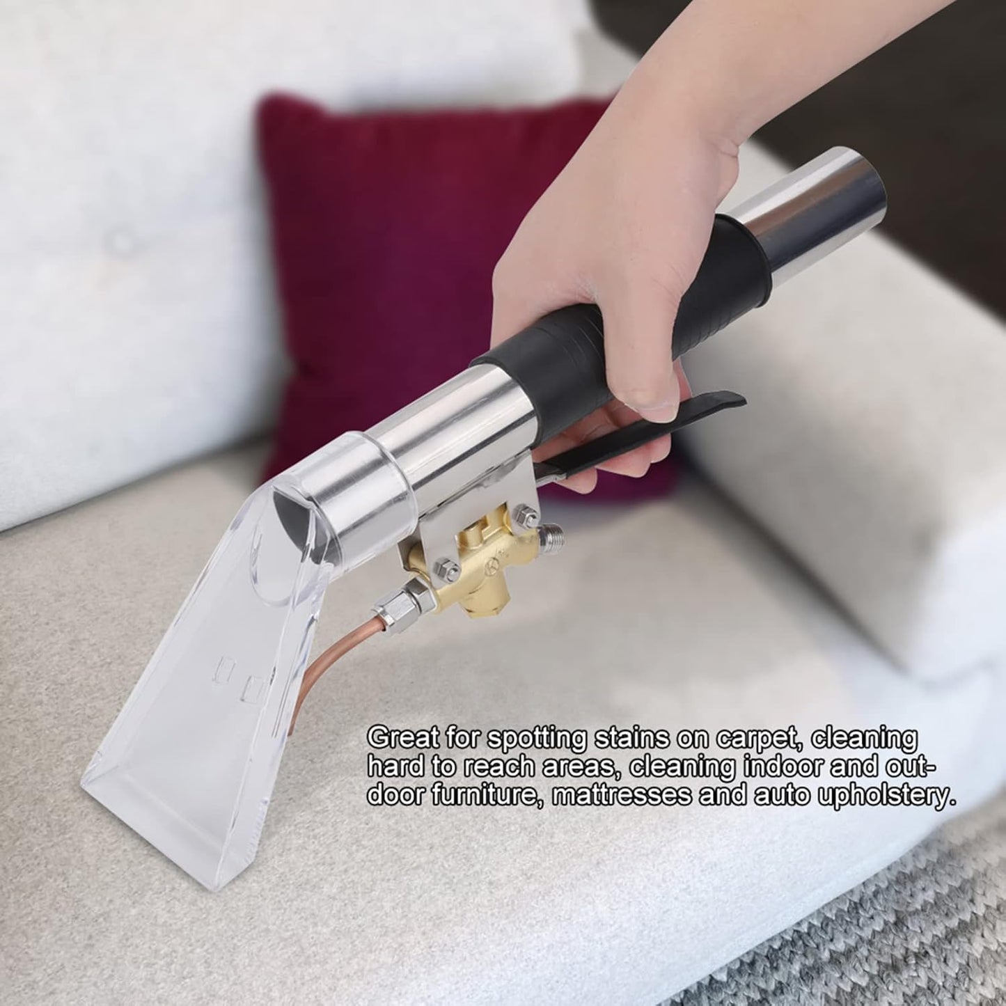Extractor Vacuum Car Detailing Wand - Lightweight Hand Tool for Removing Dust and Water from Upholstery