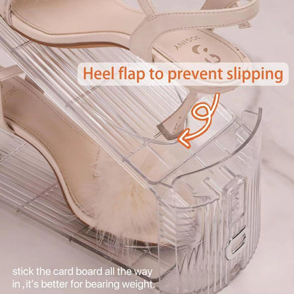 12 Pack Closet Shoe Slots Organizer Adjustable Level Shoe Stacker Holder Storage Space Saving Sneakers Display Tray