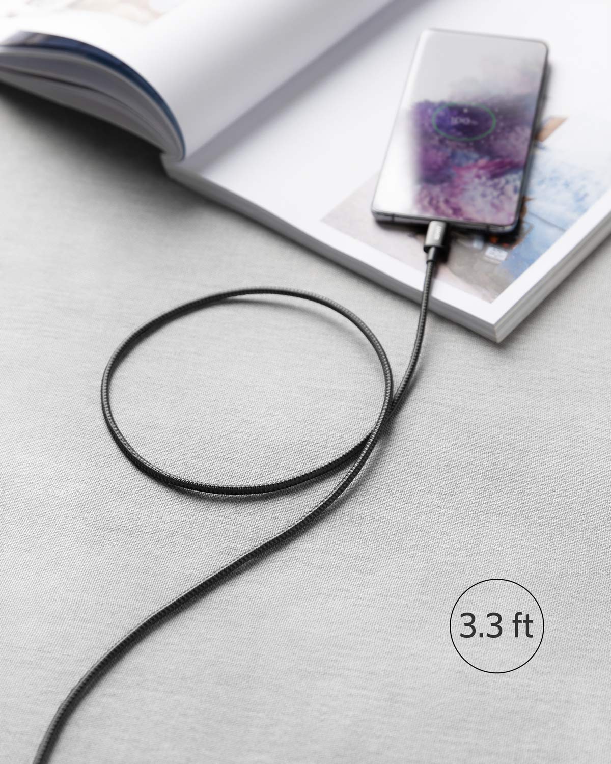Anker USB C to USB C Cable, Type-C 60W Fast Charging Cable (3FT, 2Pack) for iPhone 16 Series, iPad mini 6 and More (Black)
