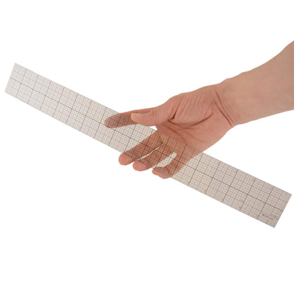Westcott Transparent Beveled Graph Ruler with Zero-Centering Scale, Back-to-School, School Supplies, Classroom Supplies, 2 X 18-Inch