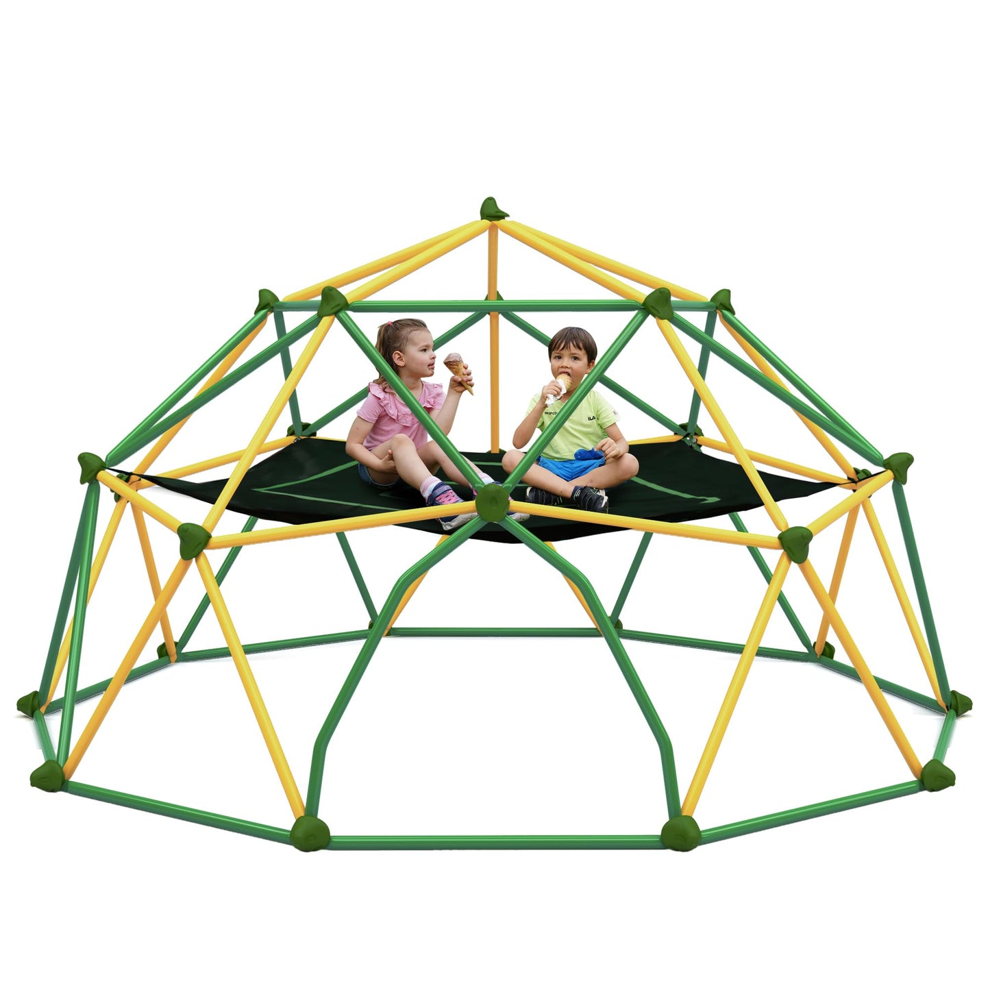 Merax 13FT Climbing Dome with Hammock, Outdoor Geometric Dome Climber Play Center for Kids 3-10 Supporting 1000 lbs, Easy Assembly Jungle Gym