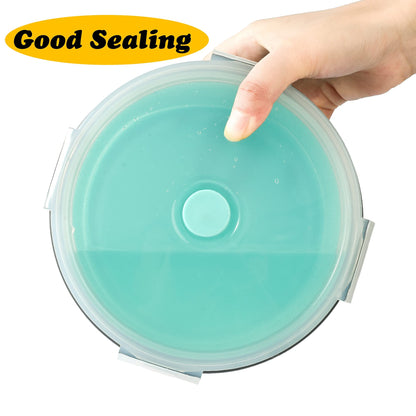 Large Collapsible 40 OZ Travel Dog Bowls, 2 Pack with Lids, Foldable Silicone Food & Water Bowl for Large Dogs, Lightweight & Leak Proof, Perfect for Outdoor Travel, Camping & Hiking