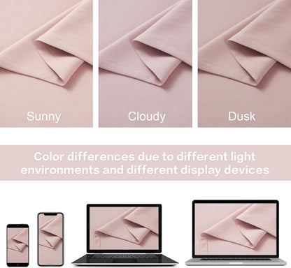 2 70 Inch 70 84 Inch DUALIFE Panels Baby Pink Curtains for Girls Bedroom Wide- Back Tab and Rod Pocket Room Darkening