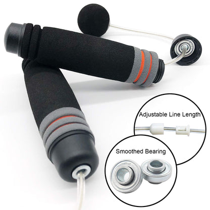 Benvo Weighted Ropeless Jump Rope Cordless Speed Rope Skipping Rope for Double Unders, Exercise, WOD, Boxing, MMA Beachbody Training Fitness- Updated Version