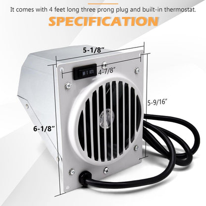 Aibabcue PF06-YJLF-B PF06-YJLF-F Thermostat Blower Fan Compatible with ProCom Vent-Free Space Heaters, Wall Heater Blower Fan Replacement PF06YJLFB