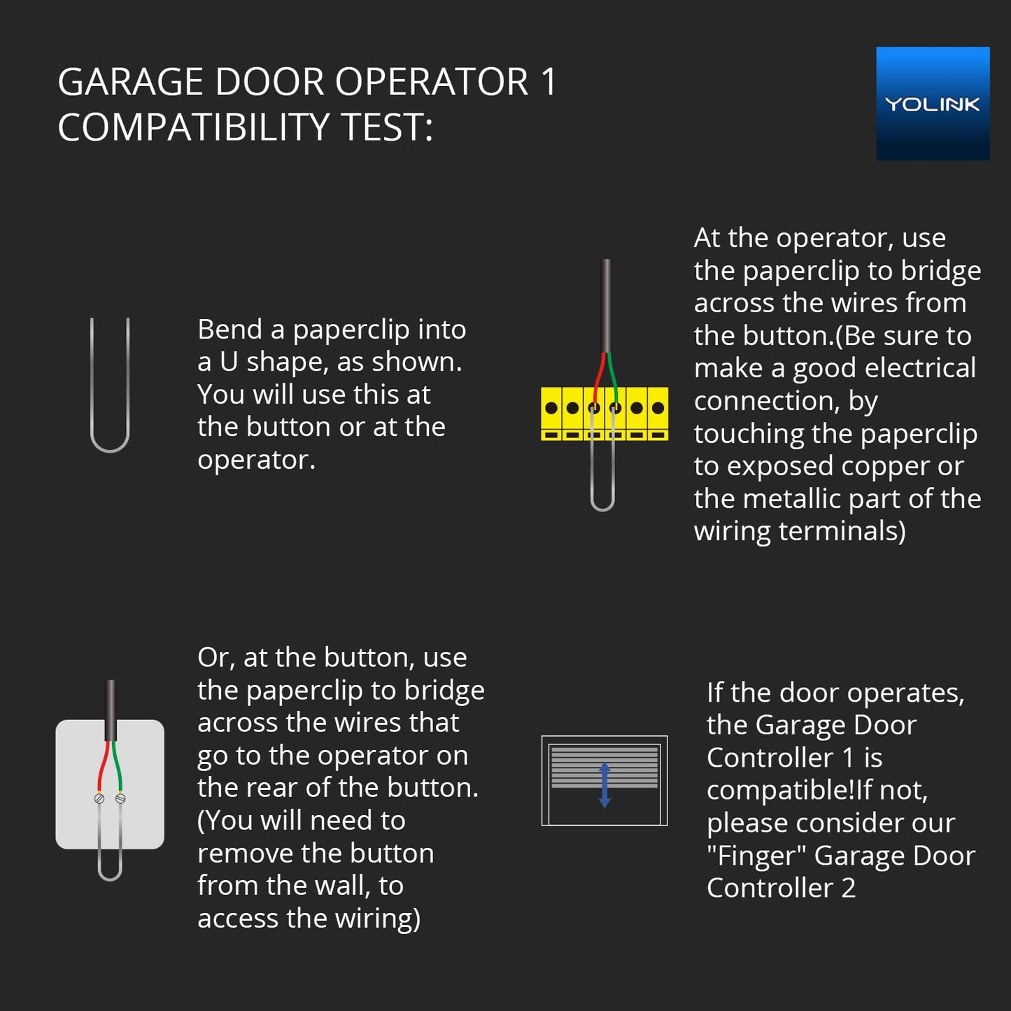 YoLink Smart Garage Door Solution Kit - Convert Any Garage Door to Smart in Seconds! Battery-Powered, No-Wires, No-Tools Super-Easy Installation. Compatible with Alexa & IFTTT