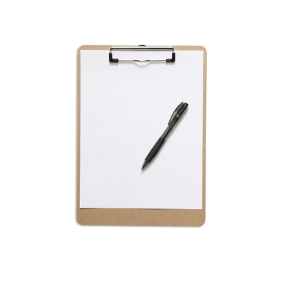 Clipboards (Set of 30) Hardboard Clipboard Low Profile Clip A4 Letter Size Classroom Supplies