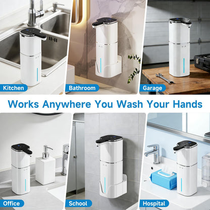 CATIRE 17.6oz 2000mAh, 8 Countertop Upgraded Larger Capacity Automatic Dish Soap Dispenser Touchless, Liquid Hand Soap