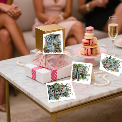 JZHYOAN 6pcs Diamond Art Blessing Greeting Card Set Happy Birthday Diamond Painting Greeting Cards with Envelope DIY House Folding Greeting Card for Birthday Friends Holiday Gift