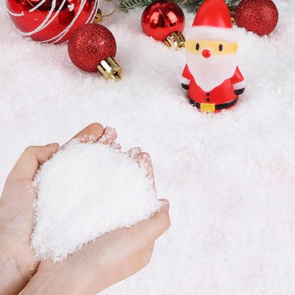 FOIMAS Artificial Snow - Glittery Fake Snow Powder for Christmas Village Crafts | 10.7oz