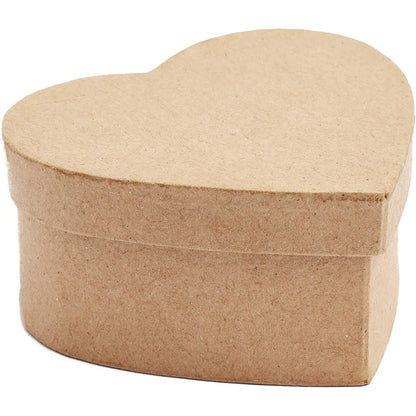 Juvale 6-Pack Mini Paper Mache Boxes with Lids - Brown - 6 Shapes, 3.4 x 3 to 2.7 in Diameter - DIY Craft Storage - Paper Boxes to Decorate