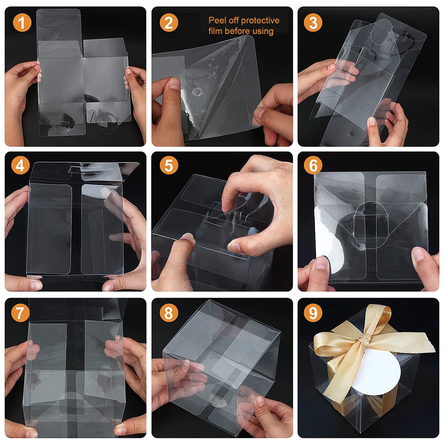 COTOPHER 60 Pcs Clear Favor Boxes, 1.5x1.5x1.5 Inch Single Chocolate Truffle Box, Plastic Mini Cube for Wedding Favors, Baby Shower, Small Gifts