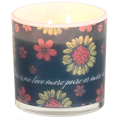 Elanze Designs Decorative Double Wick Jar Candle with Lid 13 Ounce All Natural Soy Wax There is No Love More Pure Floral