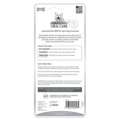 Nylabone Advanced Oral Care Dog Dental Kit Original Flavor 2.5 oz.