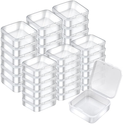 Mathtoxyz 36PCS Organizer Box, Small Organizers and Storage Containers Rectangle Holder Plastic Cases for Clay Beads Bracelet Making DIY Jewelry Craft Nail
