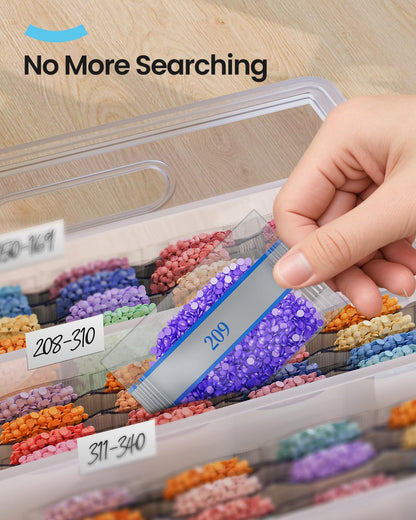 ARTDOT 5D Diamond Painting Beads, 445000 Pieces 445 Colors Round Drills Diamond Art Accessories Gem Art Nails Crafts (1000pcs per Bag)