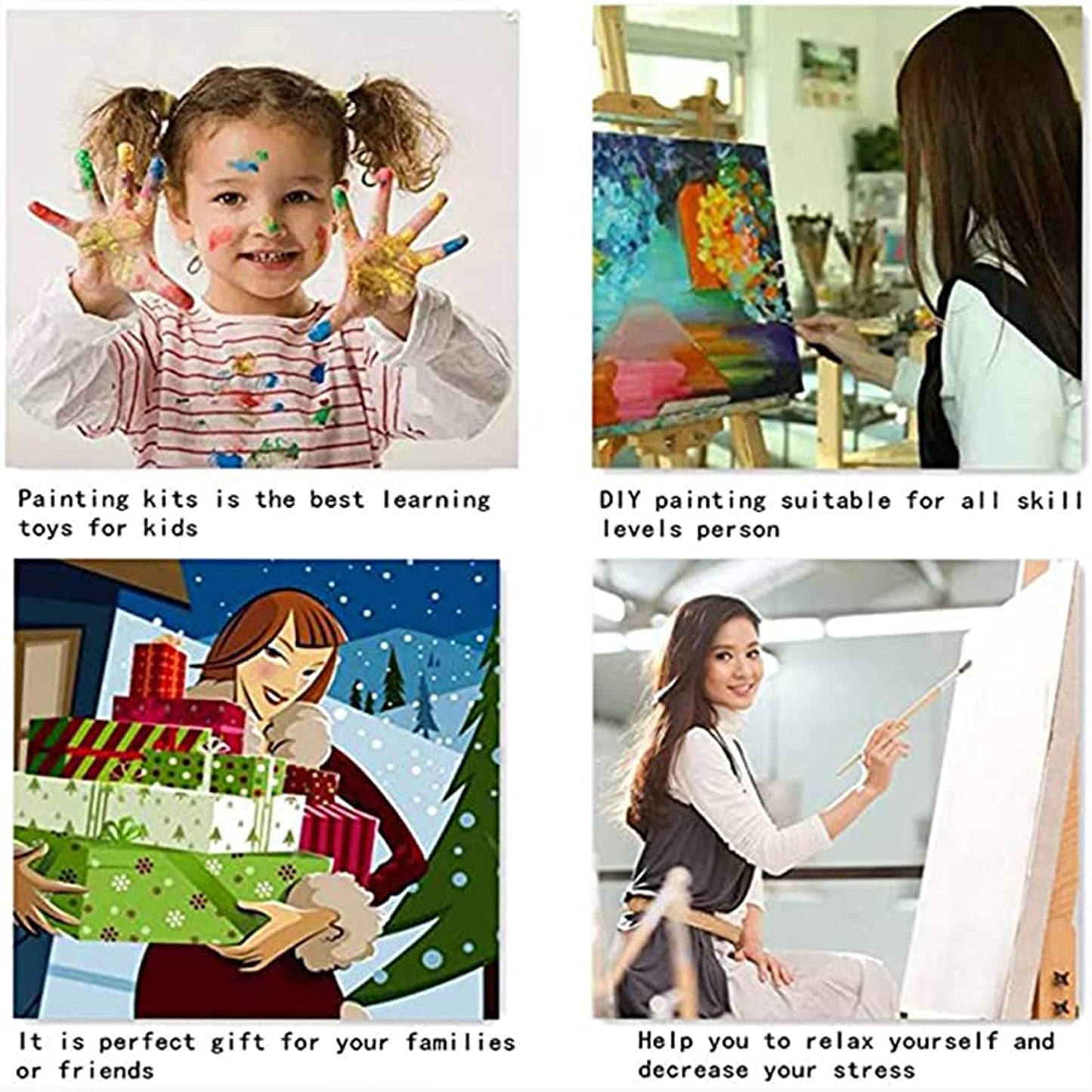 Tucocoo Raccoon Flowers Paint by Number for Adults Beginner, DIY Oil Painting Kits on Canvas with Brushes and Acrylic Pigment, Abstract Floral Cute Animal Picture for Home Decor 16x20inch (Frameless)