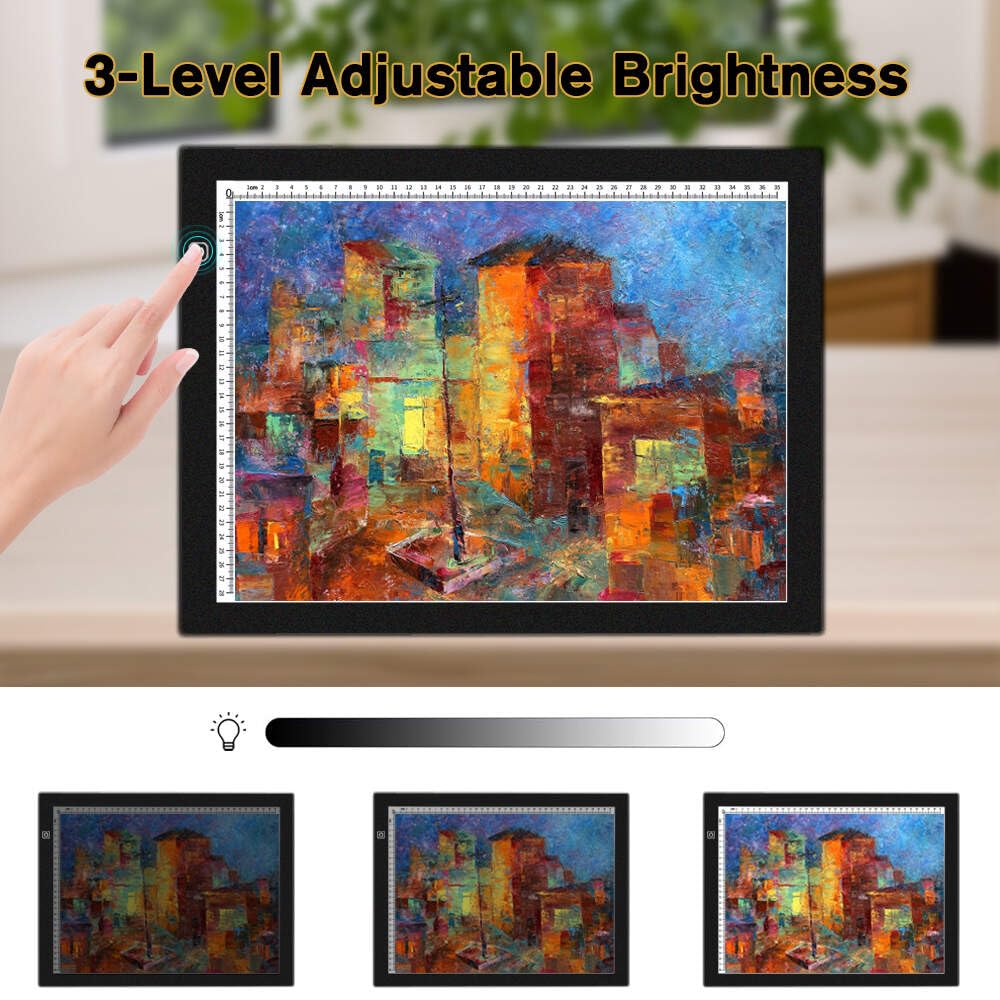 HUAYEYC 16 Pcs Diamond Painting A3s LED Light Pad Kit, Adjustable Brightness Light Box, 5D DIY Diamond Painting Accessories Tool Kit Full Drill, Includes Storage Case, Pens, Stand More