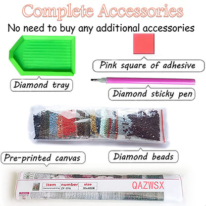 QAZWSX Blue Heeler Diamond Dots Australian Cattle Dog 5D Diamond Art Painting Kits Full Round Drill Rhinestone Embroidery Crystal Mosaic DIY Craft Home Wall Decor 12x16 inch