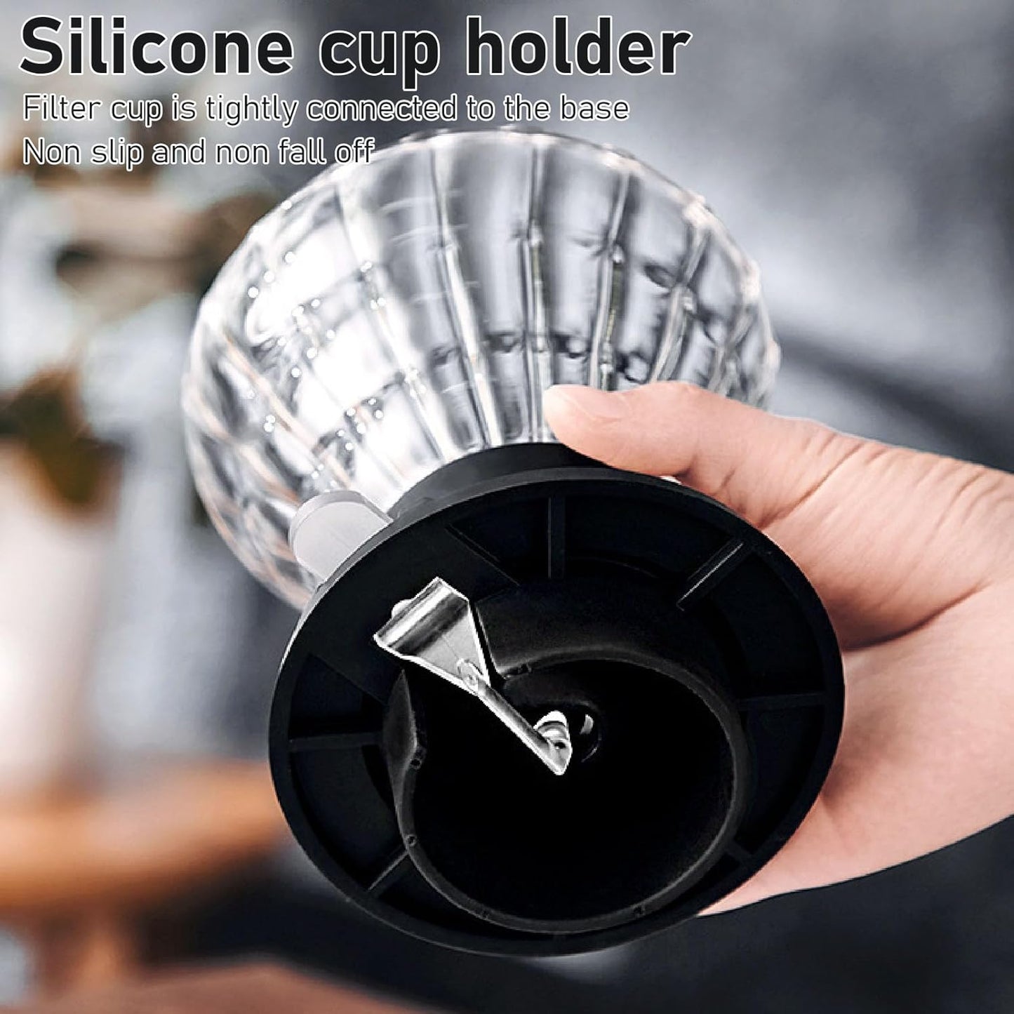 High Temperature Resistance Glass Coffee Dripper with Steel Balls, Easy to Operate for Immersion and Hand Drip