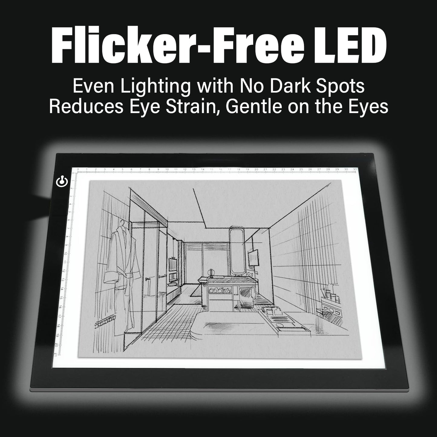 A4 LED Copy Board Tracing Light Box, Adjustable Brightness Artcraft LED Trace Light Pad, USB Power Light Table for Artists, Tattoo Drawing, Animation, Sketching, Stenciling & Diamond Art Painting