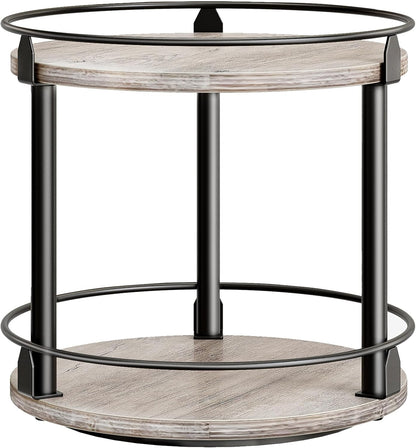2 Countertop SR22BG YATINEY Lazy Susan Organizer, Rotating Spice Rack, Tier Spice Turntable Organizer, Industrial