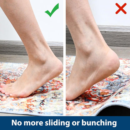 Skiennix Non-Slip Rug Pad Gripper - 3x5 Area Rug Anti-Skid Mat in Beige for Hardwood Floors