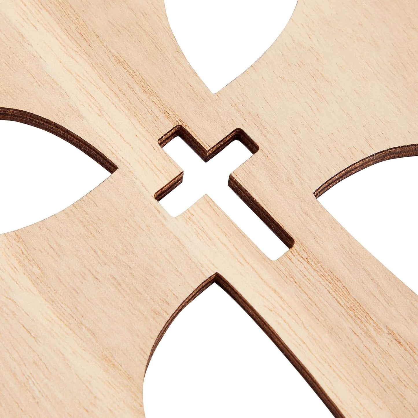 Bright Creations Wooden Crosses for Crafts, 12-Pack, Light Brown Unfinished Wood for Baptism Favors