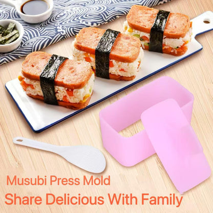 Upoomart Onigiri Mold & Musubi Maker Kit - Includes Rice Ball Mold, Sushi Rolling Mat, Triangle, Heart, Plum Blossom, Bear, Rabbit Rice Molds, Rice Ladle & More for Creative Rice Shaping