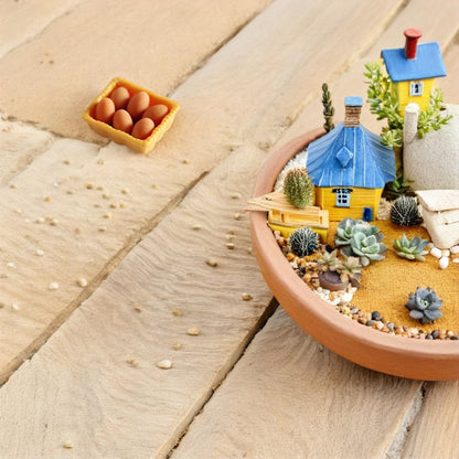 Zerodeko Miniature Dollhouse Eggs Set with Tray 1 12 Scale Small Kitchen Ornaments for Kids Play and Home Decorative Mini Food Models