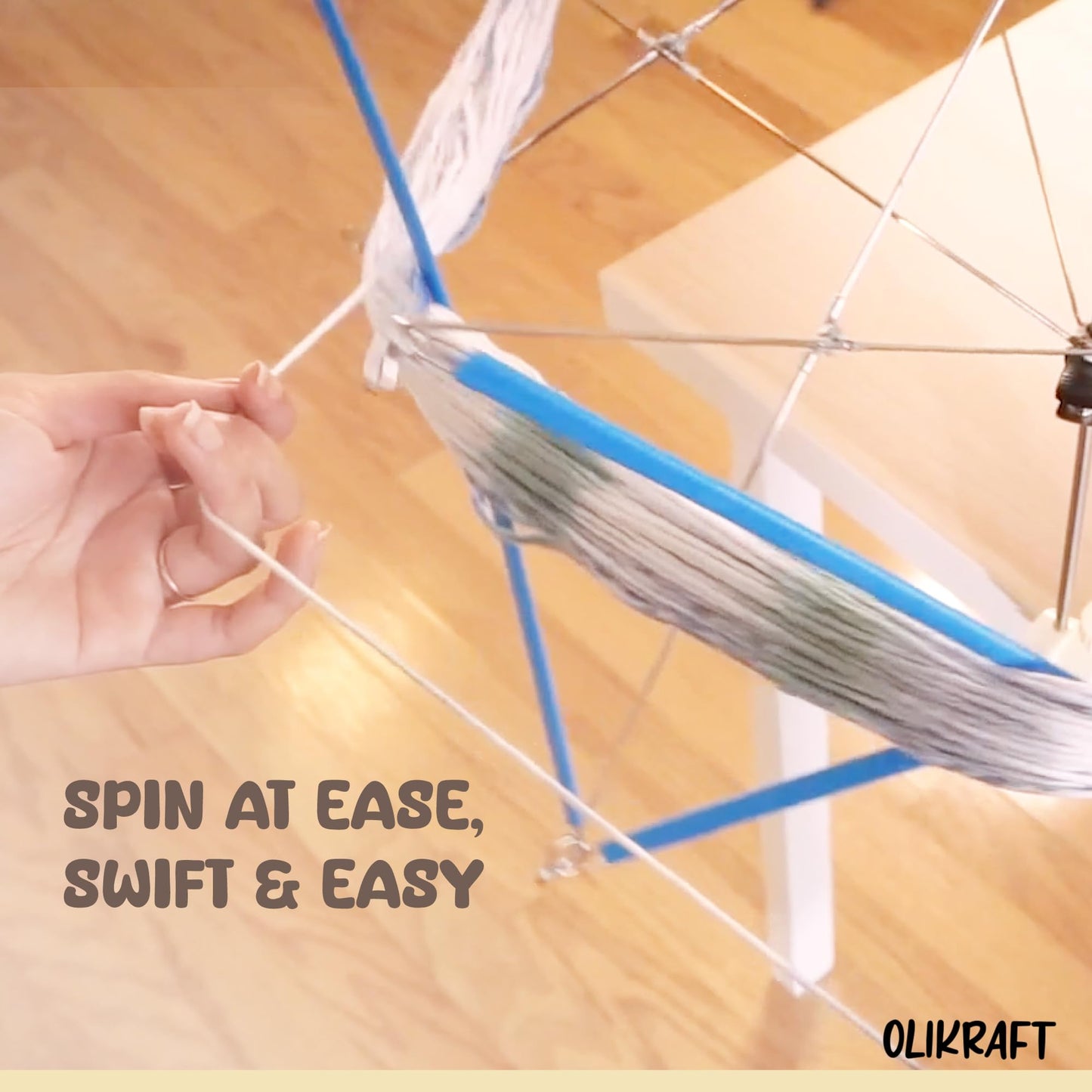 Olikraft Crochet Yarn Winder for Crocheting and Umbrella Swift (with Skein Holder) Combo Set - Yarn Spinner for Crocheting, Cake Ball Winder, Roller, Baller, Spooler