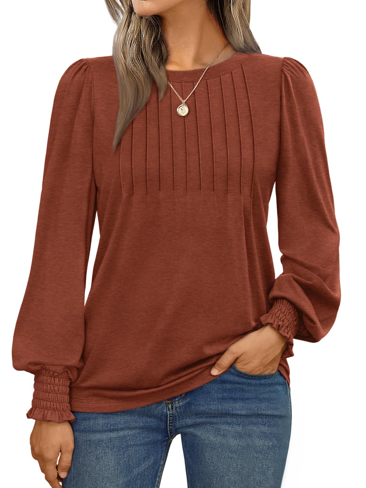 AUTOMET Long Sleeve Shirts Women fall fashion 2025 Business Casual Top Trendy Dressy Blouse Cute Work Old Money Peplum Babydoll Tee T Tshirt Ladies Tunic Clothes Teacher School Outfit Western Clothing