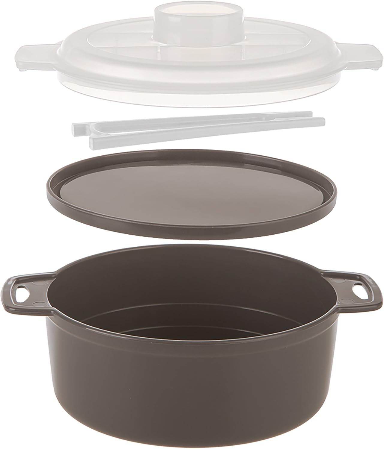 PrepSolutions 4-Piece Microwave Ramen Bowl To-Go - Gray, Includes Soup Spoon, Dishwasher Safe, BPA-Free