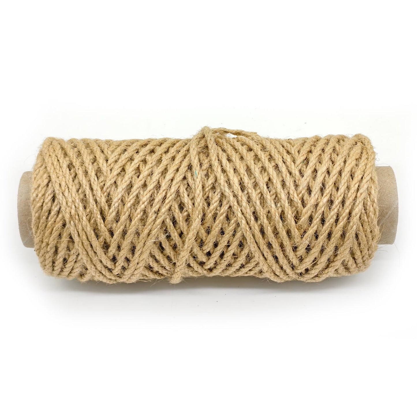 WEISGJA 165 Feet Natural Jute Twine, 6mm Heavy Duty Thick Braided Jute Rope Roll, Decorative Natural Sisal Rope for Cat Trees, DIY Projects, Gardening, Home Decor, Crafts, Packaging (6MM)